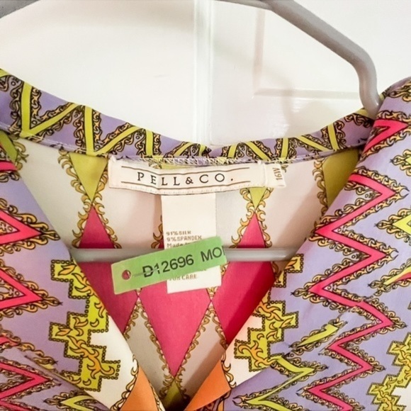 Pell & Co Women’s Silk Blend Button Down Tunic Blouse - Picture 7 of 7